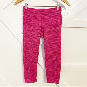 Athleta Cropped Chaturanga Leggings Pink Sz XS